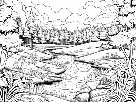 Simple Nature Coloring Project Coloring Page