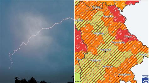 unwetter in ganz bayern warnung dwd geht auf alarmstufe rot bayern