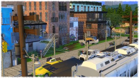 The Sims 4 Speed Build Urban City Street Youtube