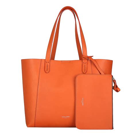 Orange Tote Bag Sage Femme Italy