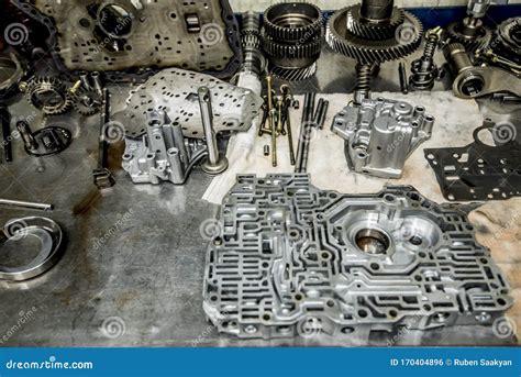 Automatic Transmission Components In Repair Shop Stock Photo Image Of