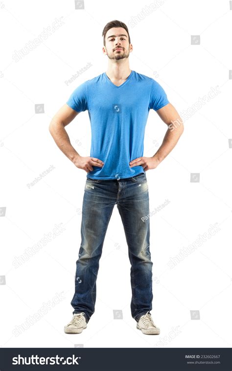 Man Standing Hands On Hips Shutterstock