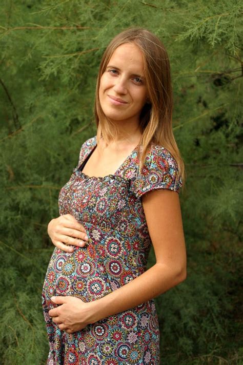 Outdoor Pregnant Woman Stock Image Image Of Parent Body