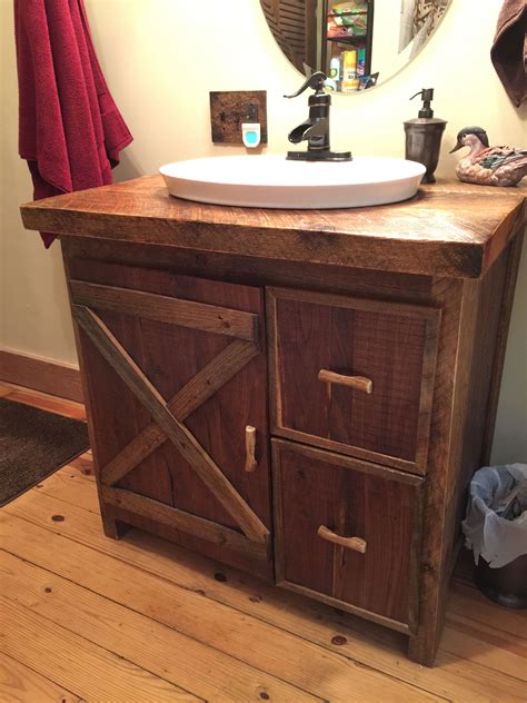 Rustic Charm Reclaimed Wood Bathroom Vanity We Used The Base On An
