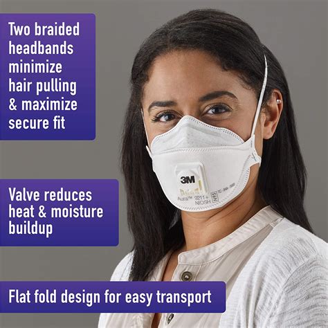 3m Air Pollution And Pollen N95 Mask Adult Size 2 Pack