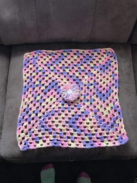 Granny Square Doll Afghan Blanket With Knitting Loom Flower Loom