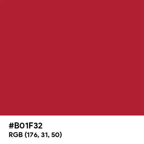 Urban Red Pantone Color Hex Code Is B01f32