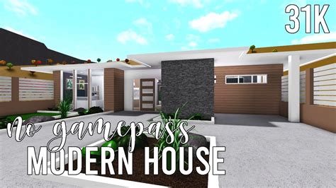 Modern Bloxburg House 1 Story No Gamepass Fogueira Molhada