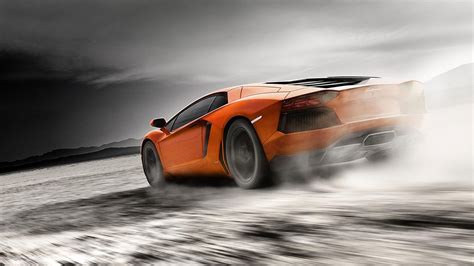 Orange Lamborghini Aventador Hd Cars 4k Wallpapers Images