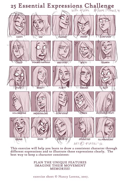 Expression Sheet Anne Marie By Fukari On Deviantart Expression Sheet Anime Faces