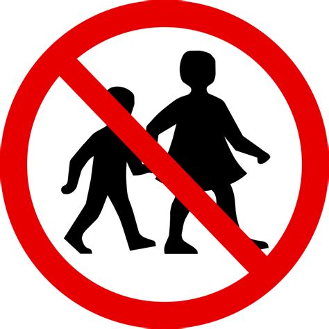 No Children Sign Openclipart