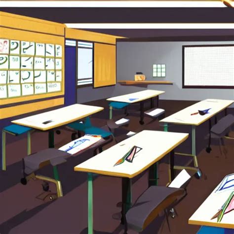 A Japanese High School Classroom Artstation Stable Diffusion Openart