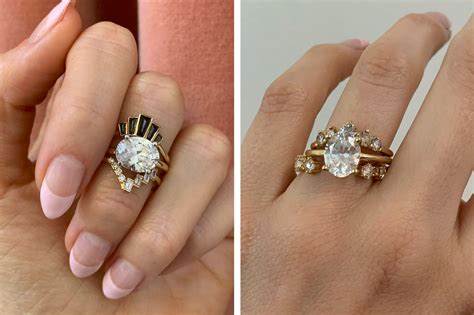 How To Stack Oval Engagement Rings Marrow Fine