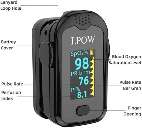 Pulse Oximeter Fingertip Blood Oxygen Saturation Monitor For Pulse Ra