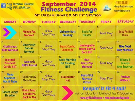 September 2014 Fitness Challenge September Fitness Challenge Workout