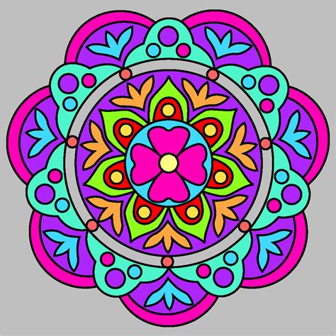 Mandalas Coloreados De Flores Mandalaweb