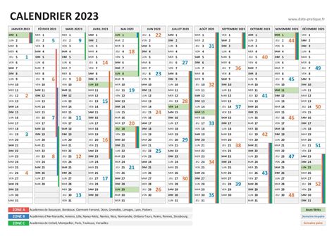 Numéro De Semaine 2023 Liste Et Dates Calendrier 2023 Avec Semaines