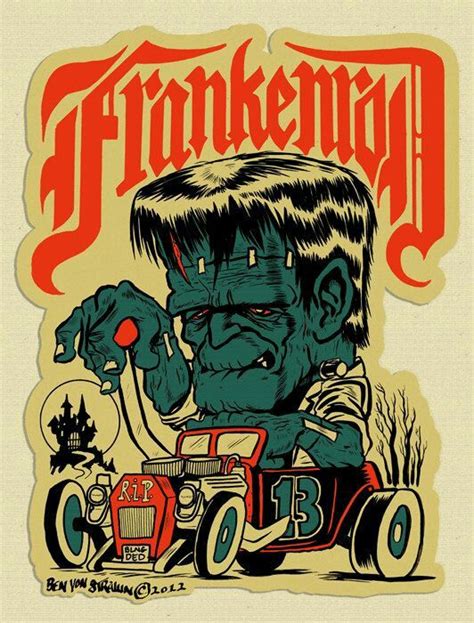 Frankenstein Hotrod Rat Fink Frankenstein Art Ed Roth Art
