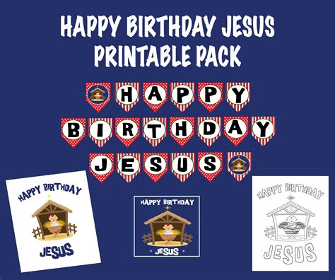 Happy Birthday Jesus Card Printables Printable Birthd