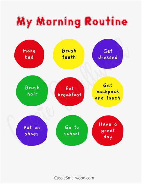 11 Daily Routine Charts And Checklists For Kids Free Printable