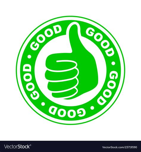 Good Thumbs Up Icon Royalty Free Vector Image Vectorstock