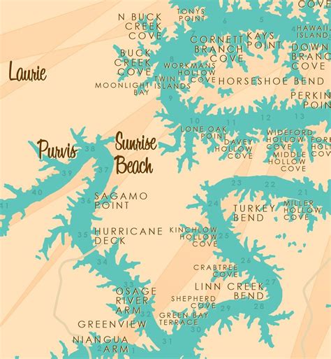 Lake Of The Ozarks Map World Map