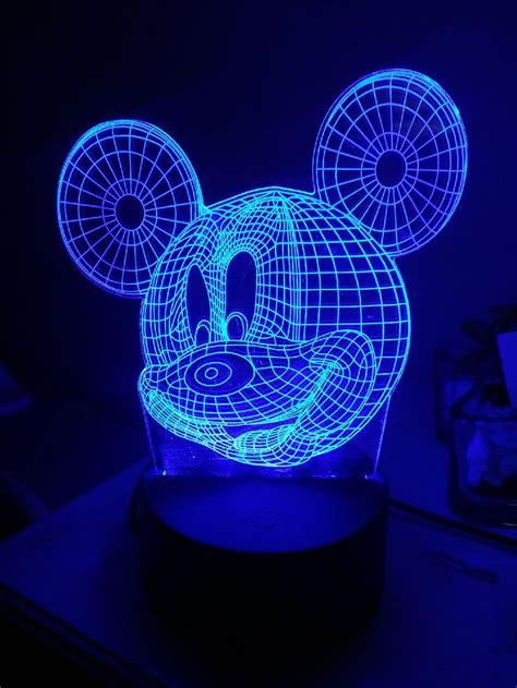 Disney Mickey Mouse Led 3d Night Light Light Up Stand As Shown 3d