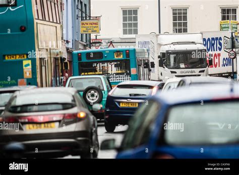 Congestion On The Streets Of Aberystwyth Wales Uk On The Last Days Of