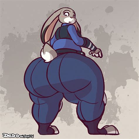 Big Butt Judy Hopps By Dedoarts Body Inflation Know Your Meme