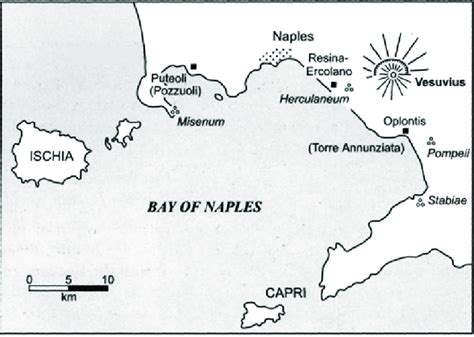 1 Map Of The Bay Of Naples With The Names Of The Ancient Towns Present