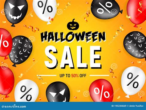Happy Halloween Sale Discount Card Halloween Shopping Sales Ghost