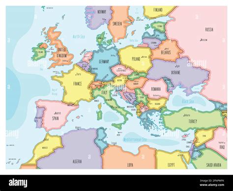 Mapa De Europa Continental Dibujo Animado A Mano Imagen Vector De The Best Porn Website