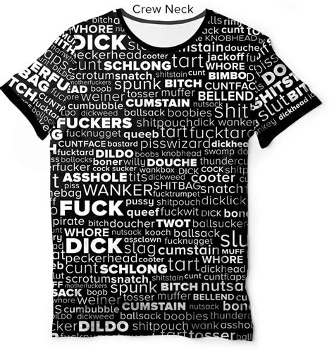 Swear Words T Shirt Men S Short Sleeve Designed By Squeaky Chimp