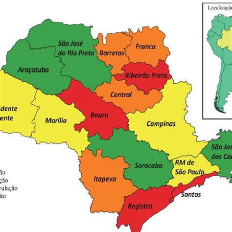 Estado de São Paulo vinculação das regiões administrativas com o Download Scientific Diagram