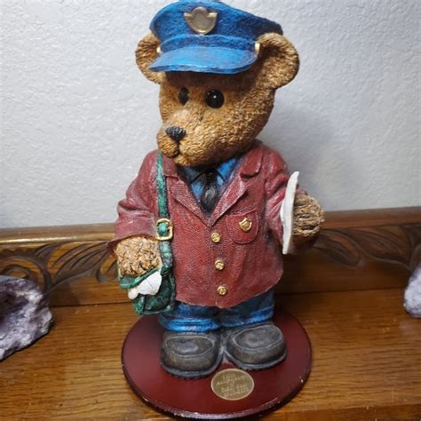 Teddy Bear Accents 0th Anniversary Teddy Bear Postman Figurine