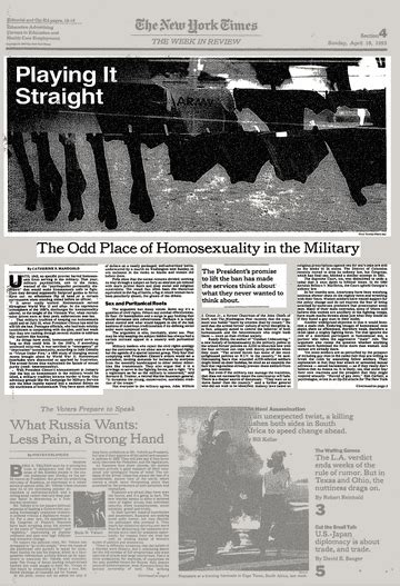 The Odd Place Of Homosexuality In The Military The New York Times
