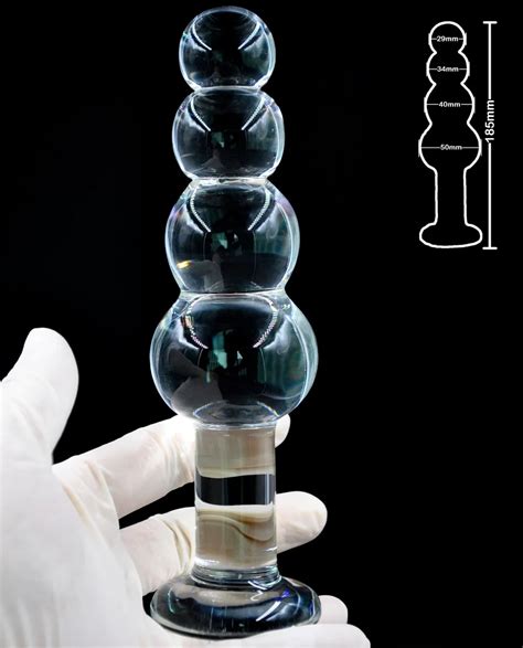 gran pyrex bolas anales de vidrio grandes bolas de cristal dildo pene enchufe trasero artificial