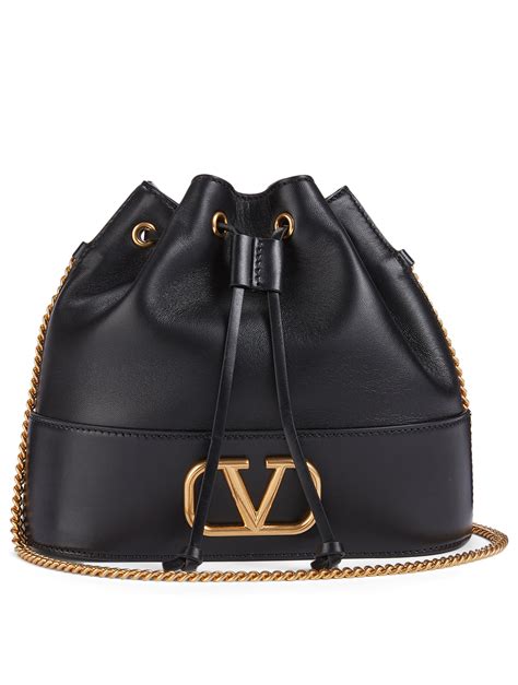 Valentino Garavani Small Vlogo Leather Bucket Bag Holt Renfrew