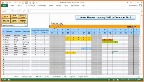annual leave spreadsheet excel template  annual