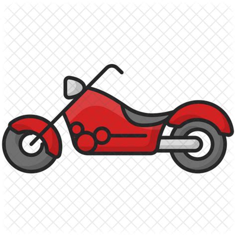 Harley Motorcycle Icon Download In Colored Outline Style