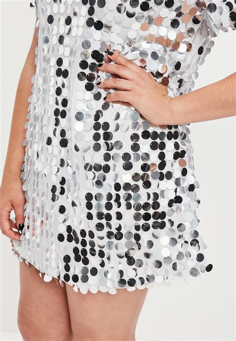 Missguided Plus Size Sequin T Shirt Dress In Black Lyst