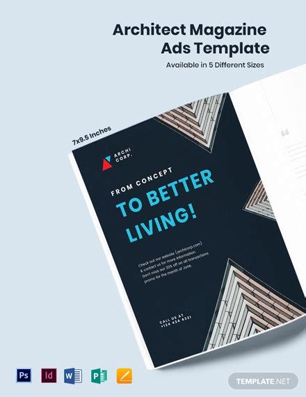 Architect Magazine Ads Template Indesign Word Apple Pages Psd