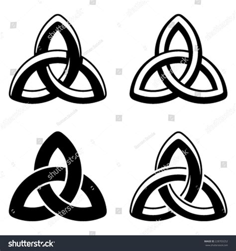 Vector Celtic Knot Black White Symbols 228703252