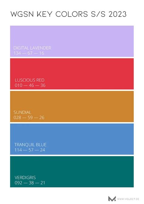 Wgsn Key Colours Ss 2023 Moject Color Trends Fashion Color Trends