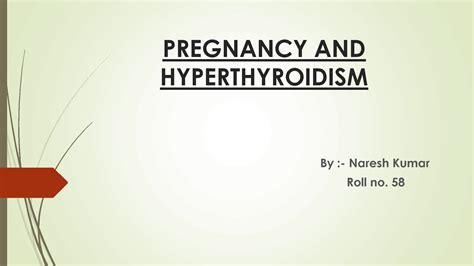 Solution Pregnancy And Hyperthyroidism Studypool