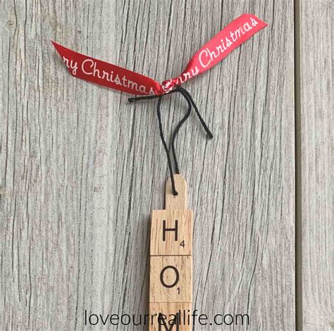 How To Make A Scrabble Tile Christmas Ornament Personalized ⋆ Love