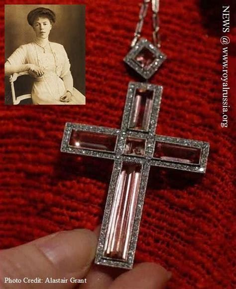 The Romanovs Jewelry ~ Grand Duchess Olga Alexandrovnas Faberge Cross