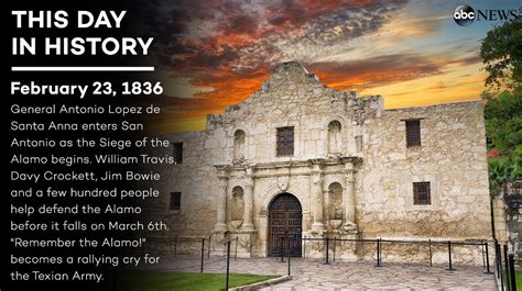 180 Years Ago Today The Battle Of The Alamo Began In San Antonio
