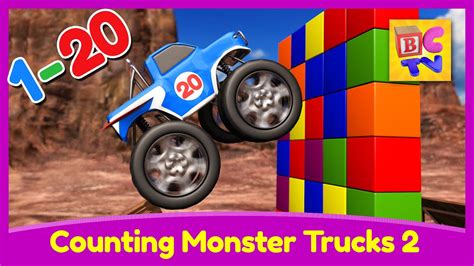 Counting Monster Trucks 2 Learn To Count From To 1 To 20 For Kids