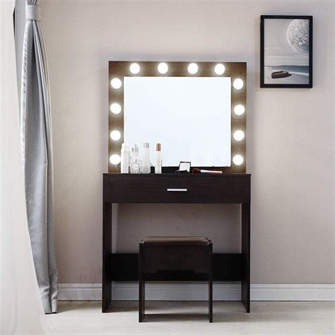 Amazon Vanity Set With Lighted Mirror Amazon Com Amzdeal Vanity Set